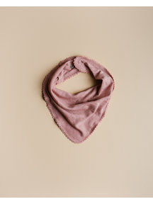 Unaduna Bib scarf pointelle wool/silk - cameo rose