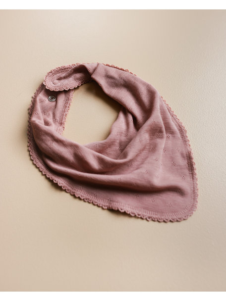 Unaduna Bib scarf pointelle wool/silk - cameo rose