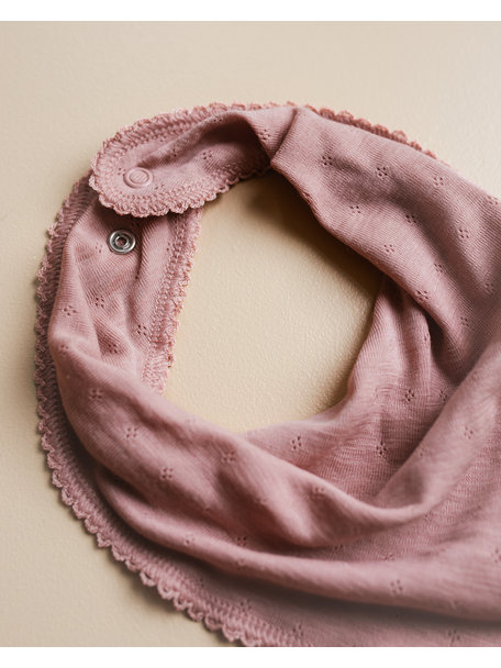 Unaduna Bib scarf pointelle wool/silk - cameo rose