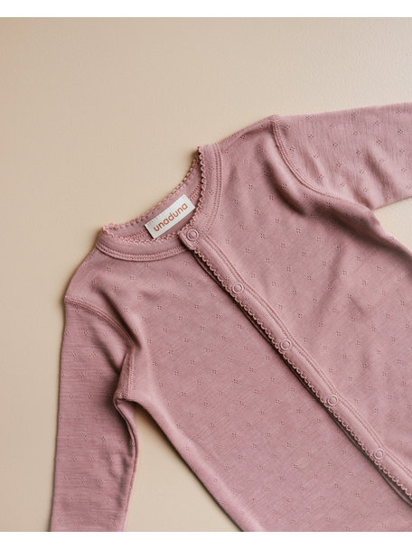 Unaduna Jumpsuit pointelle wool/silk - cameo rose