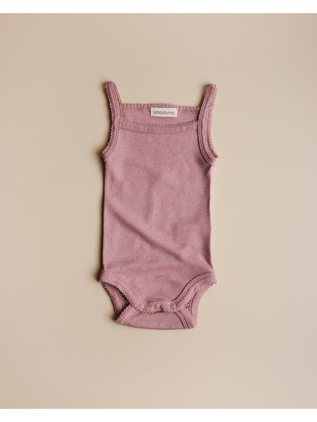 Unaduna Summer body pointelle wool/silk - cameo rose