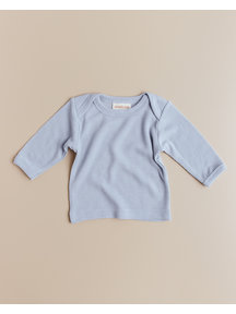 Unaduna Baby blouse tiny rib wool/silk - blue bird