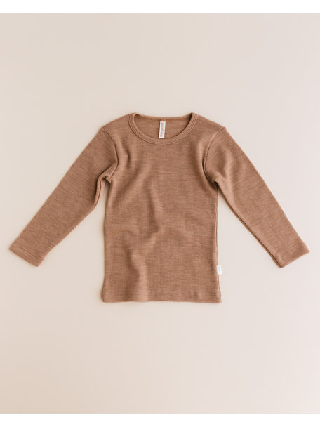 Unaduna Kids longsleeve tiny rib wool - semla