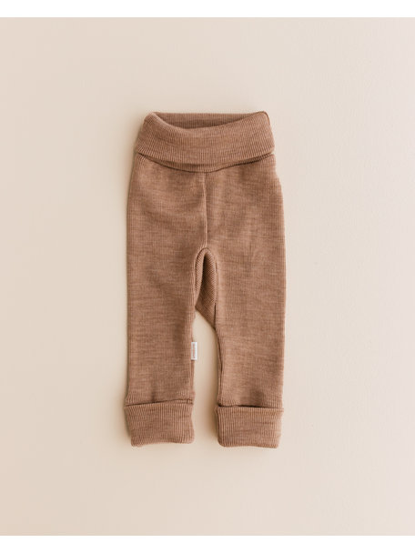 Unaduna Baby pants tiny rib wool 2 in 1 feet - semla