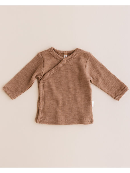 Unaduna Baby wrap-around cardigan wool - semla