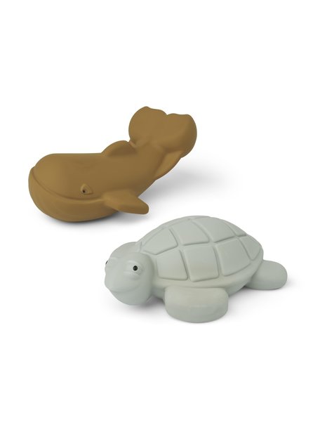 Liewood Ned bath toys 2-pack -  dove blue golden caramel mix