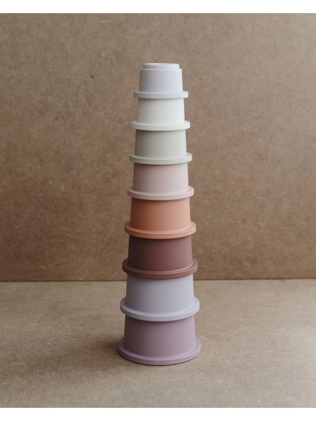 Mushie Stacking cups - pastel