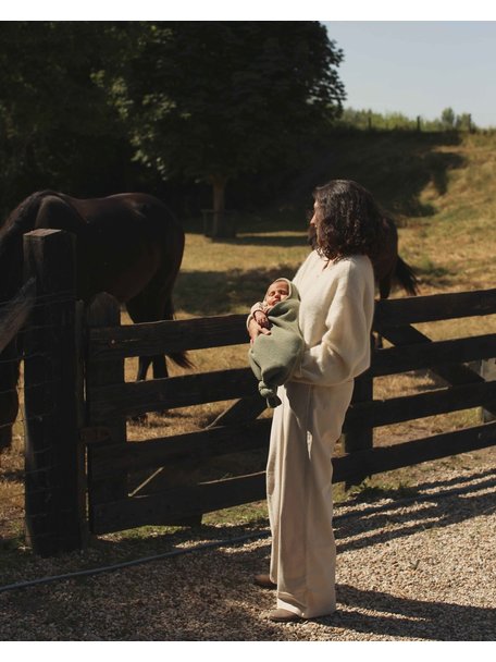 Hvid Baby cocoon merino wool - artichoke