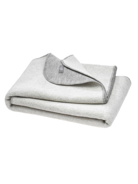 Disana Wool double face blanket - grey/natural