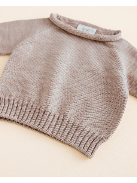 Hvid Wool sweater Georgette - sand