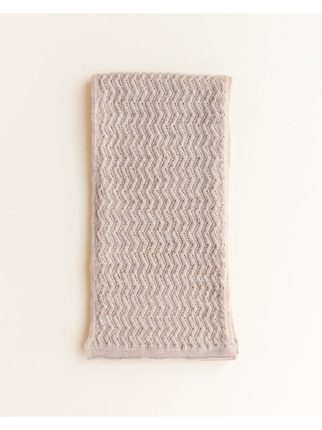 Hvid Merino wool scarf  Frederik - sand