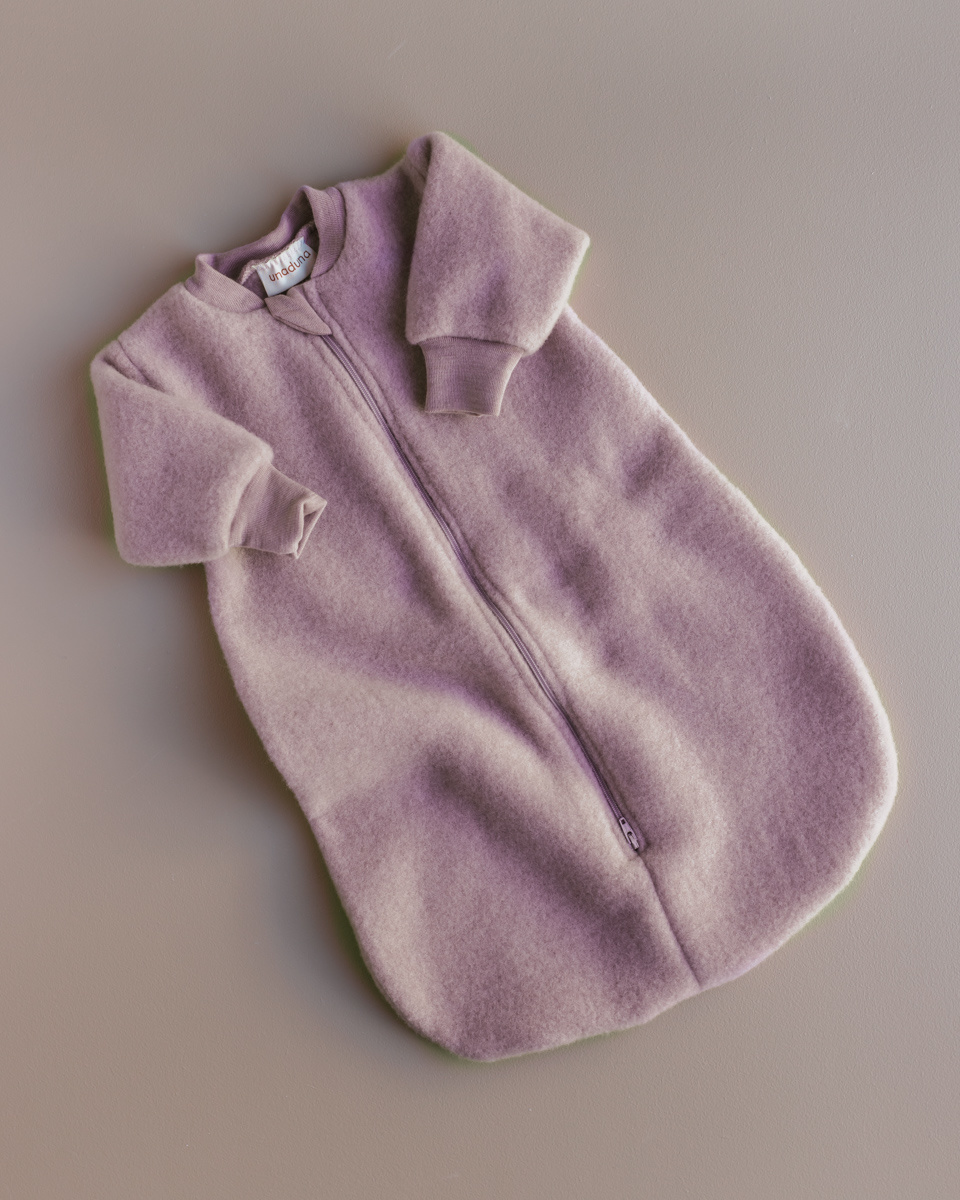 Unaduna Sleeping bag merino wool fleece rosewood: so soft