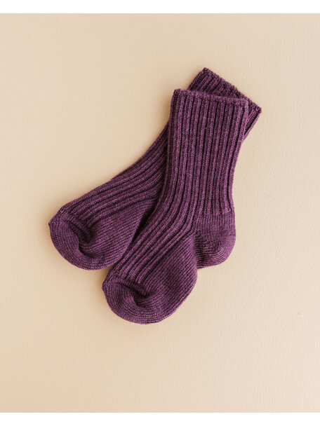 Joha Wool children's socks -eggplant