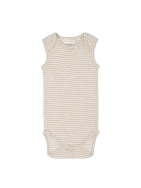 Serendipity Sleeveless baby body - oat