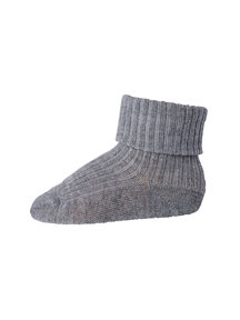 MP Denmark Wool Rib Turn Down Socks - Grey