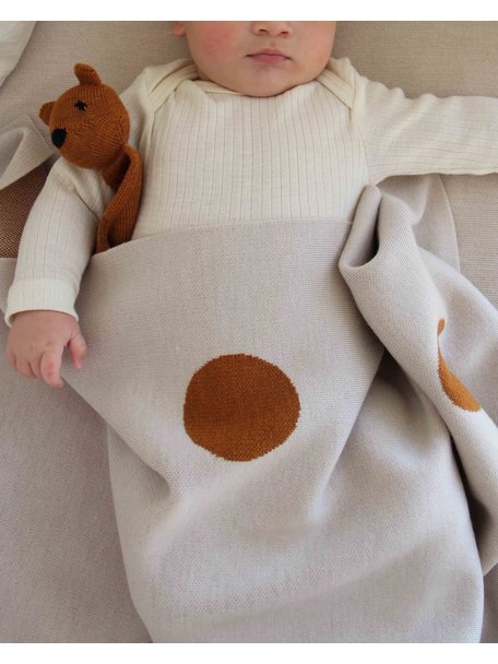 Hvid Merino Wool baby Blanket Edie
