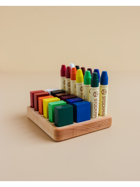 Handmade Holder for Stockmar beeswax blocks and crayons - 12 pcs