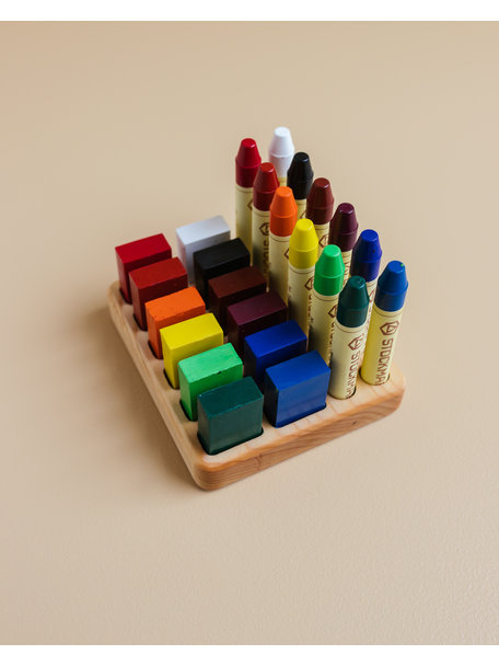 Handmade Holder for Stockmar beeswax blocks and crayons - 12 pcs