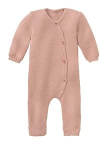 Disana Merino wool knitted overall - rose