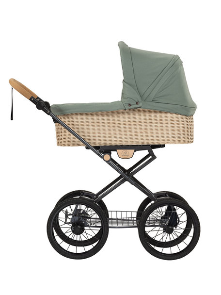 Naturkind Baby stroller Ida jade - seat unit including braided baby basket
