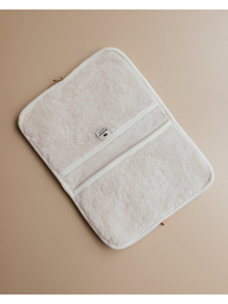 Alwero Diaper pouch made of wool plush - natural