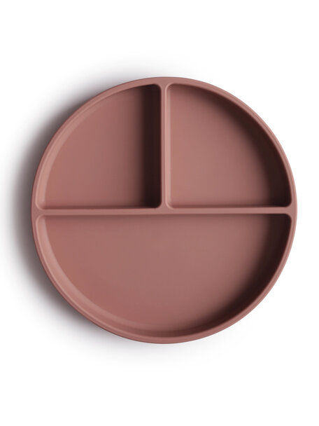 Mushie Plate with stay-put suction - cloudy mauve