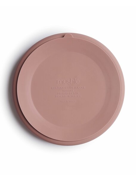 Mushie Plate with stay-put suction - blush