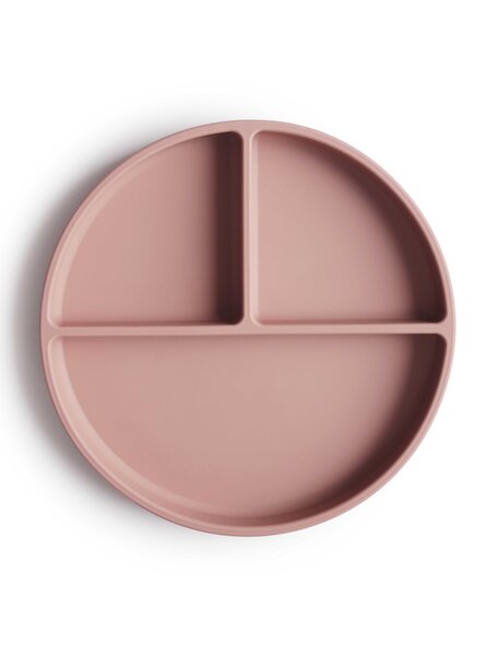 Mushie Plate with stay-put suction - blush