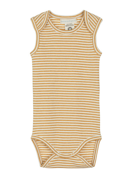 Serendipity Striped baby tank body - honey