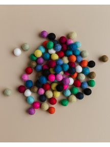 Handmade Felt balls 90 pcs - bold