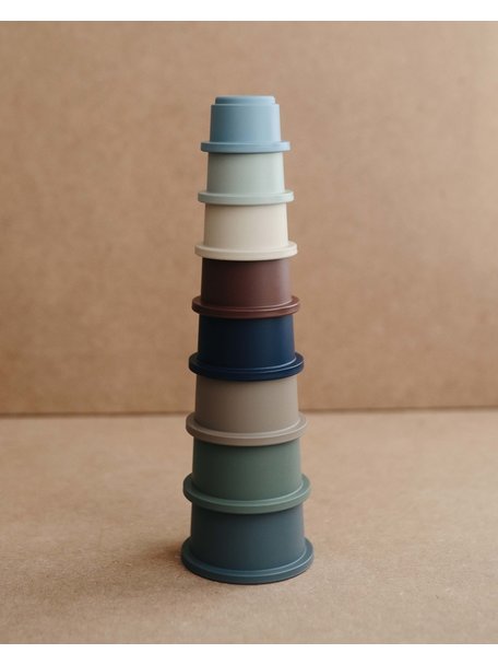 Mushie Stacking cups - forest