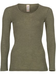 Engel Natur Women's longsleeve wool/silk - olive