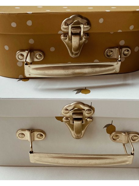 Konges Sløjd Suitcases set of 2 - lemon and dots