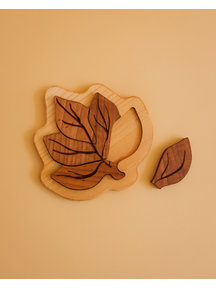 Spelenderwijs leren Wooden leaf puzzle