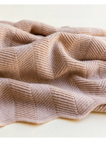 Hvid Merino wool blanket Freddie - rose