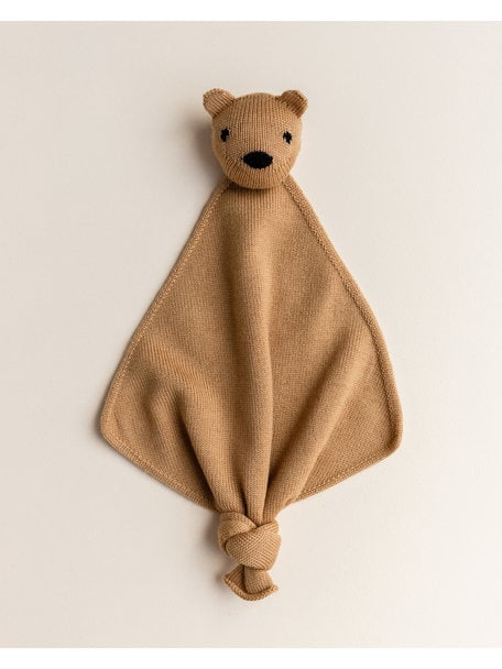 Hvid Teddy Tokki cuddle cloth - ochre