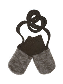 Cosilana Mittens Wool Fleece - brown