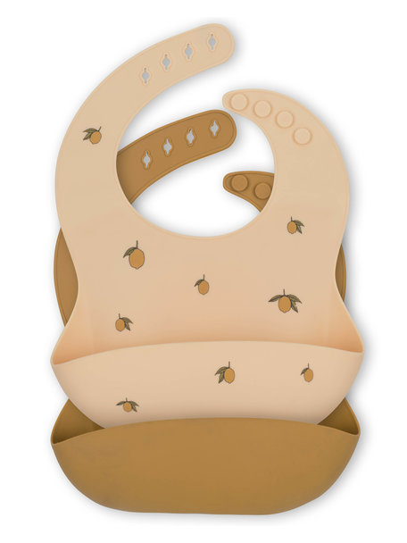 Konges Sløjd Baby bibs (2 pack) - lemon  / almond