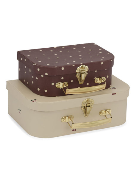 Konges Sløjd Suitcases set of 2 - cherry and dots