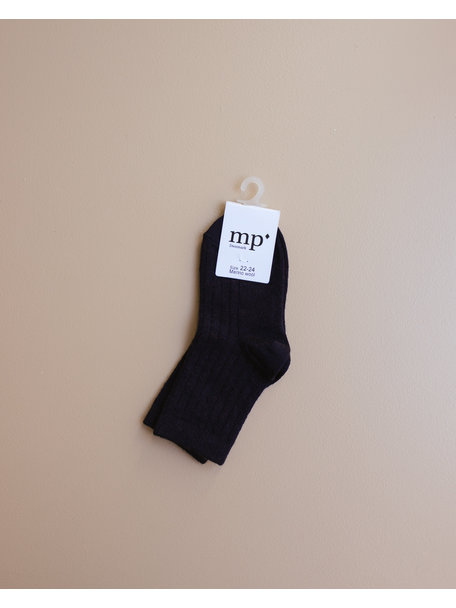 MP Denmark Wool Rib Socks - Navy