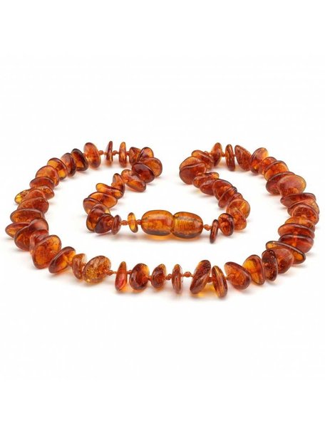 Amber Amber Baby Necklace  32cm - cognac oval