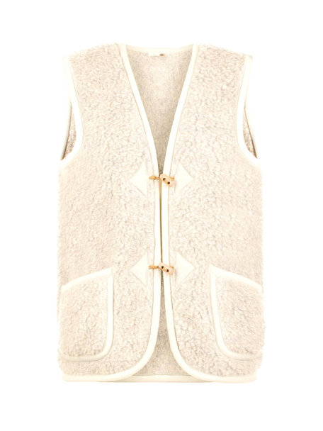 Alwero Women's woolen vest - natural