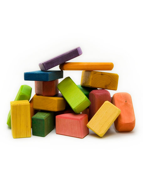 Handmade Rainbow blocks - 20 pcs