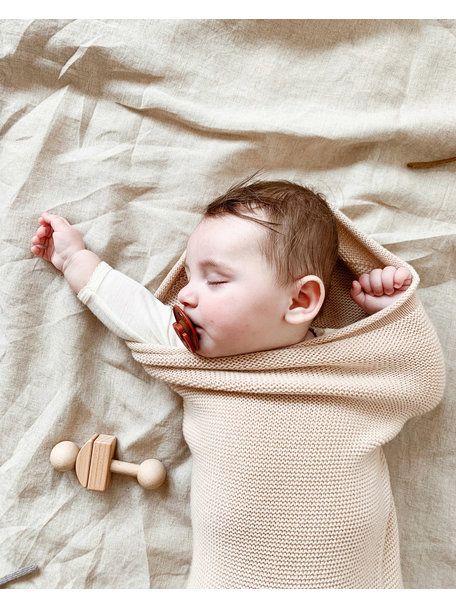 Hvid Baby cocoon merino wool - oat