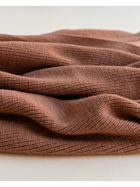 Hvid Merino wool blanket Felix -terracotta