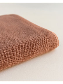 Hvid Merino wool blanket Felix - terracotta