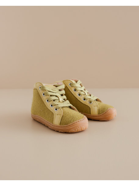 Disana Wool-felt lace shoes - gold