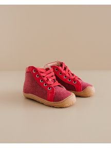 Disana Wool-felt lace shoes - red