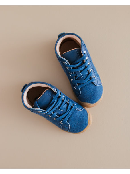 Disana Wool-felt lace shoes - blue