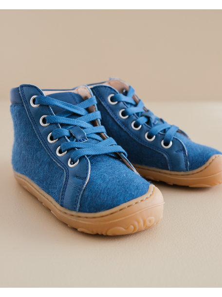 Disana Wool-felt lace shoes - blue